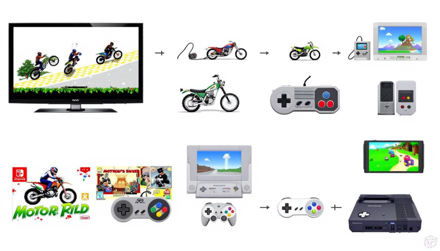 Sports extrêmes - Exploration de l'évolution des jeux de moto de 1973 à aujourd'hui